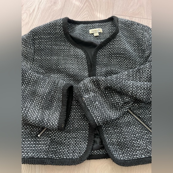 OneWorld tweed cropped 3/4 sleeves blazer - Picture 4 of 10